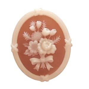 Vintage avon carved rose pin